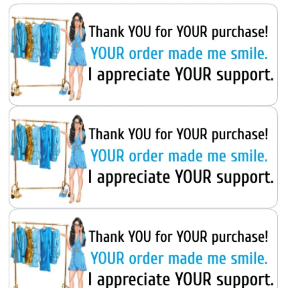 Thank You Stickers Order Shipping Labels